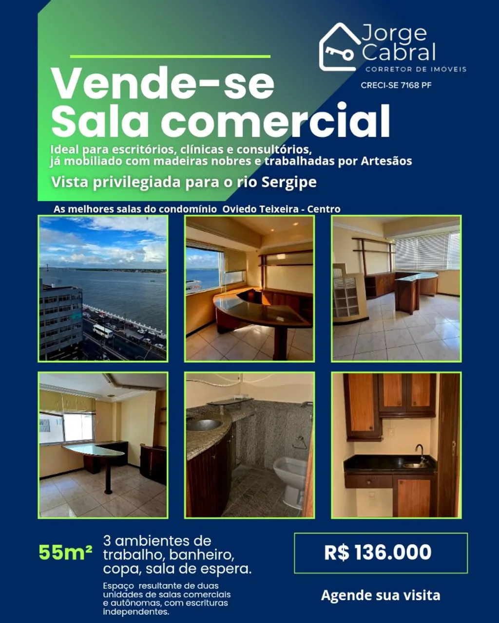 As melhores salas comerciais do Ed. Oviedo Teixeira - Centro de Aracaju!