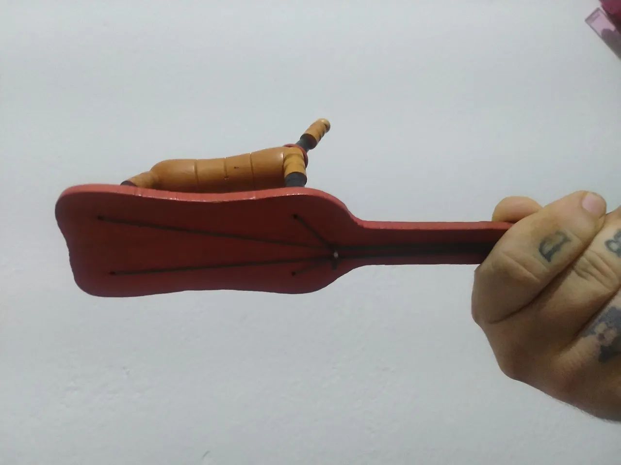 Brinquedo de madeira articulado antigo anos 40 raro - Foto 3