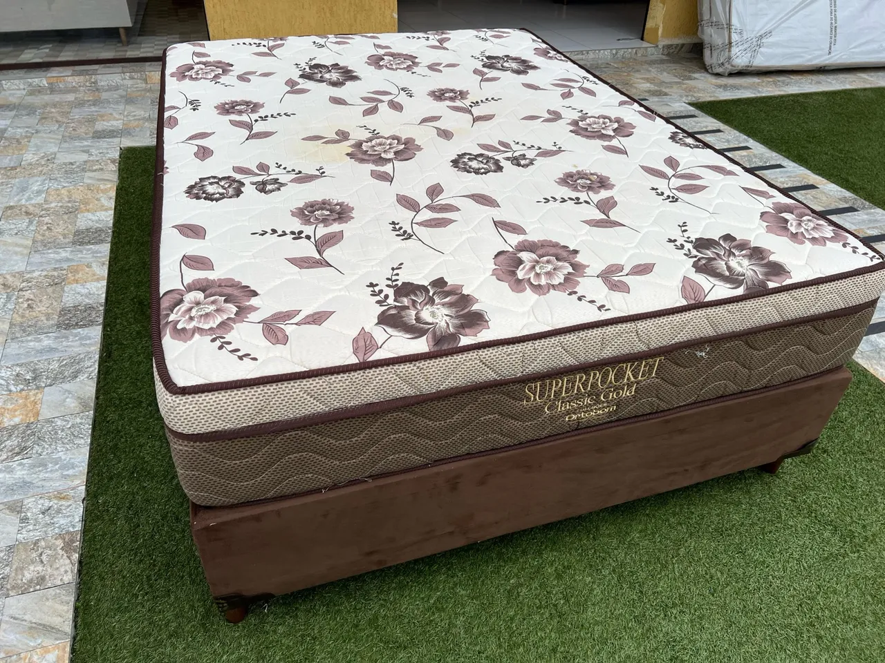 Cama Box Casal Superpocket Classic Gold Ortocrin