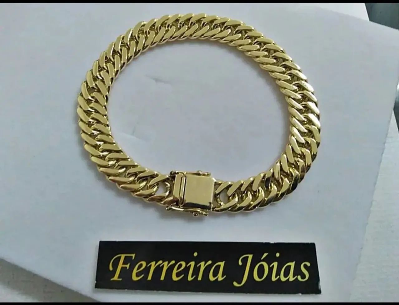 Pulseira Grumet elo duplo em Ouro 18k - Foto 2