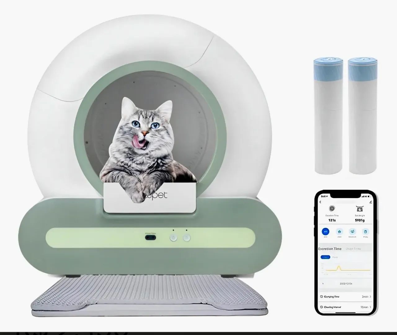 Caixa de Areia Automática para Gatos - NEWPET  - Foto 5