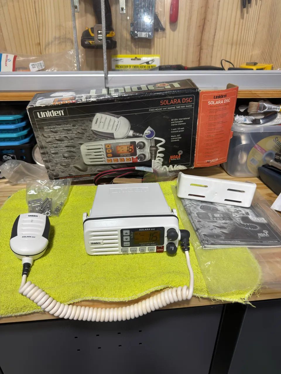 Rádio VHF Marítimo UNIDEN - SOLARA DSC - Lindo - Foto 4