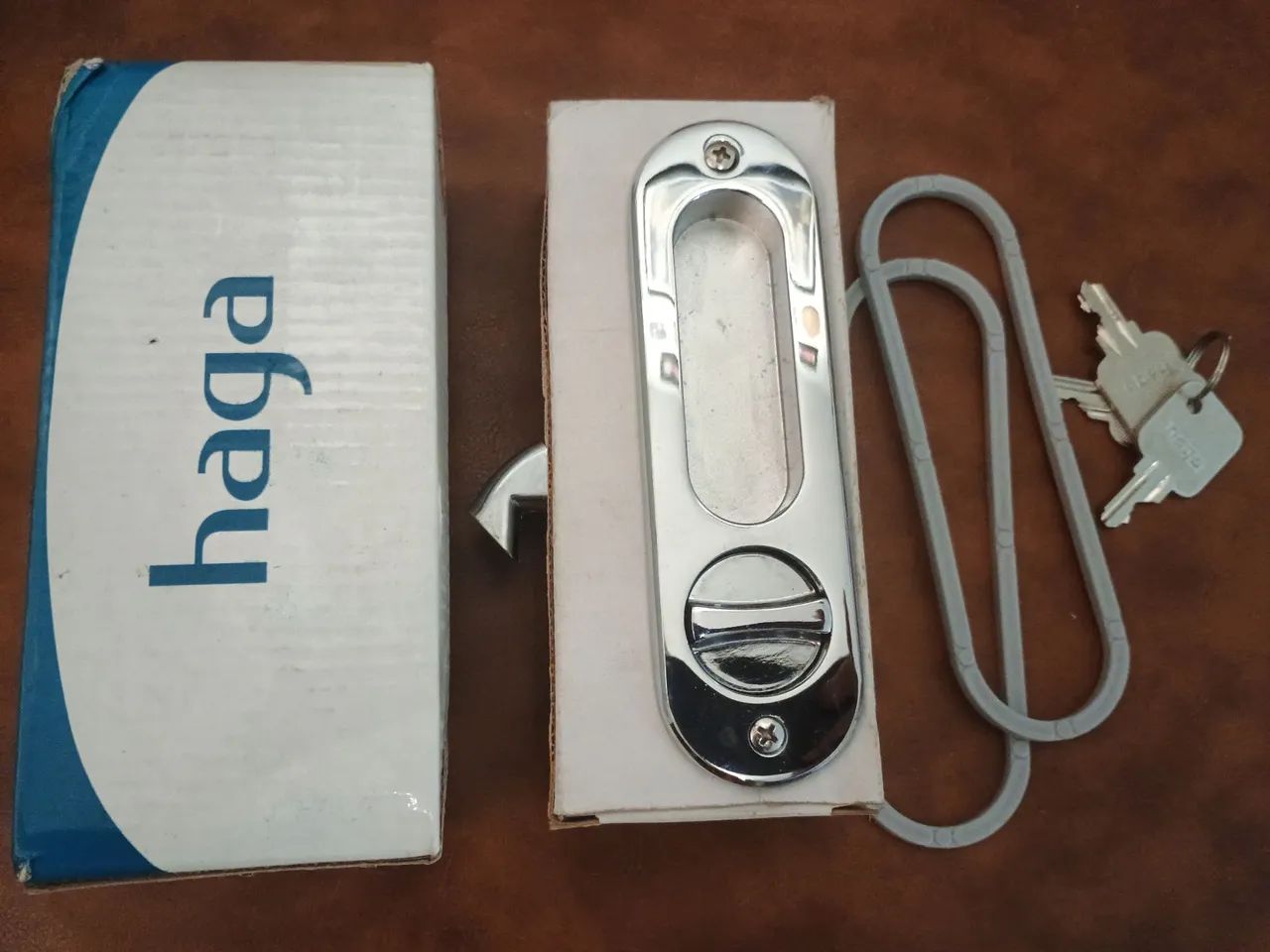 Fechadura Haga Concha com chave (bico de papagaio) - Foto 5