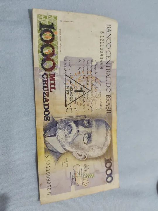 Nota de 1000 Cruzados Novos - Brasil