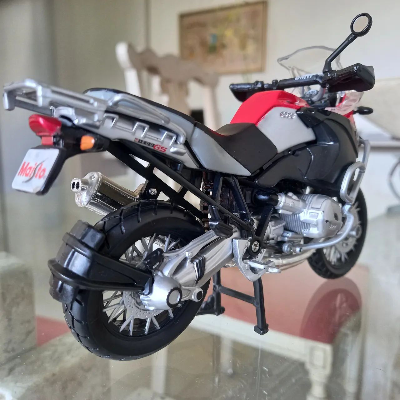 Miniatura Moto BMW R1200 GS Escala 1:12 - Foto 5