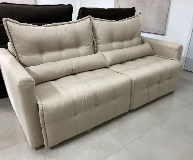Sofá Cama Império 2,15m Retrátil e Reclinável (FAZEMOS ENTREGA DF E ENTORNO) - Foto 3