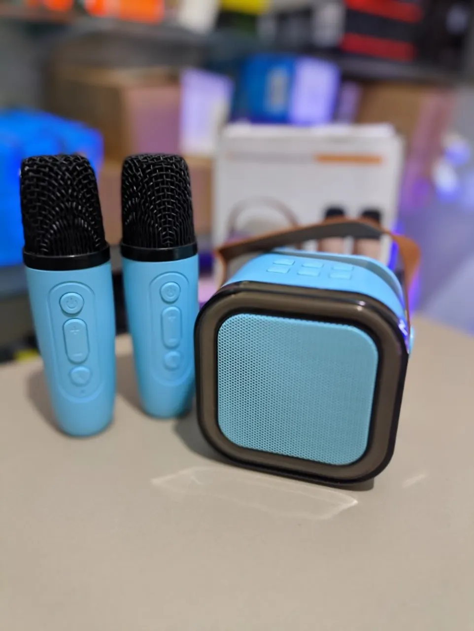 Caixinha de Som Com 2 MIC + Entrega Grátis e Garantia