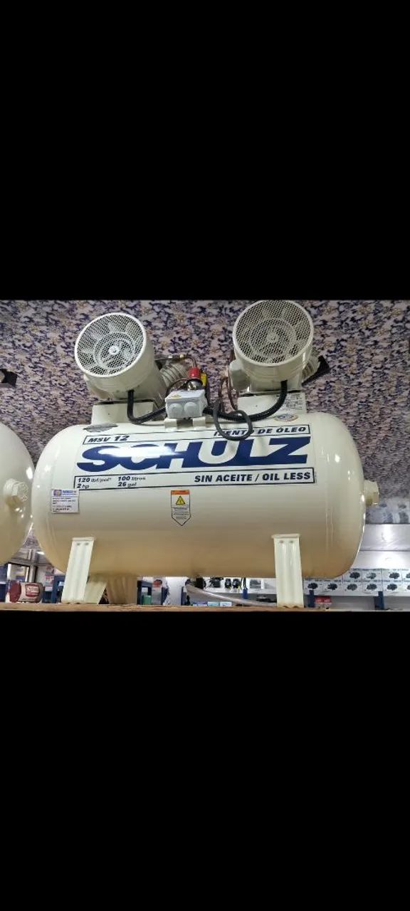 COMPRESSOR ODONTOLOGIOCO 2CV 100LITROS 12PES 120 PSI SCHULZ - Foto 2