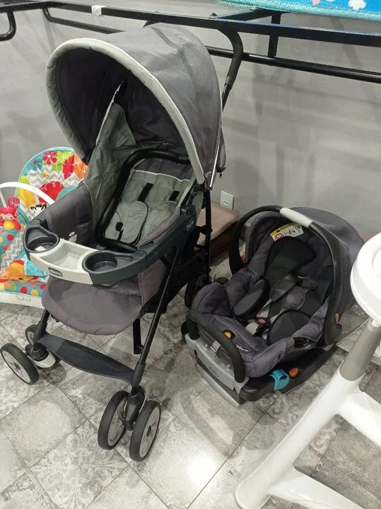Kit carrinho e bebe conforto chicco - Foto 3