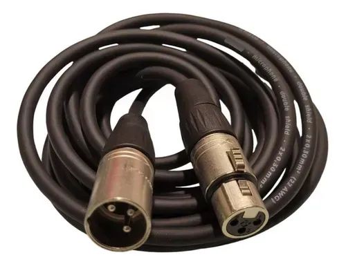 Cabos Microfone DMX - XLR Canon Balanceado 5 Metros