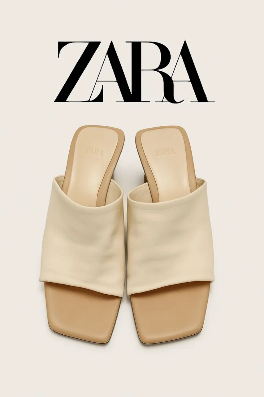 Sandália Zara Bege n° 36