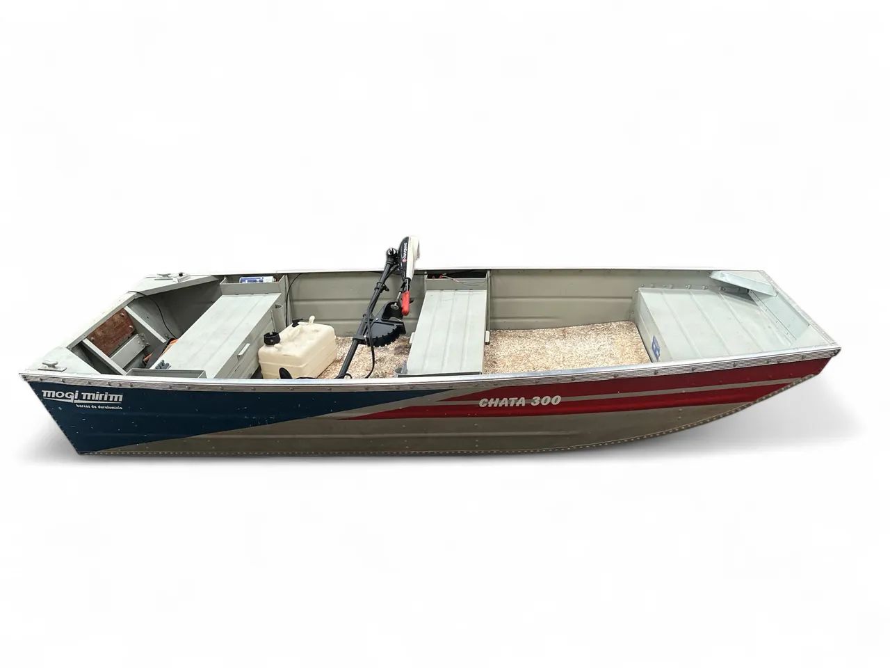 Barco Chata 300 Mogi Mirim novissimo + Motor Eletrico 54lbs + Motor 15hp  - Foto 3