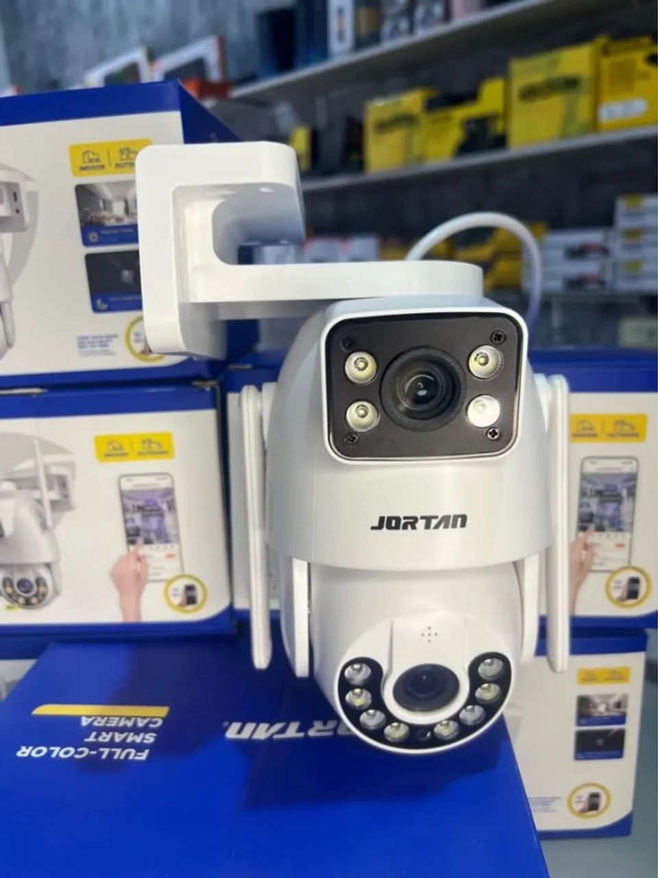 Câmera De Segurança Externa Dupla Ip Prova D'Água Wifi FULL Hd Com Visão Noturna E Infrave