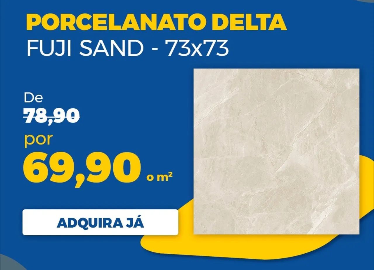 Porcelanato Delta Fuji Sand 73x73 - Novo