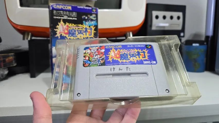 Jogo Super Ghouls and Ghosts original japones na caixa Super