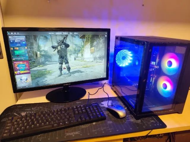 PC gamer completo Ryzen 5 5500 16gb gtx1650 ssd 512bg m.2 monitor 24"