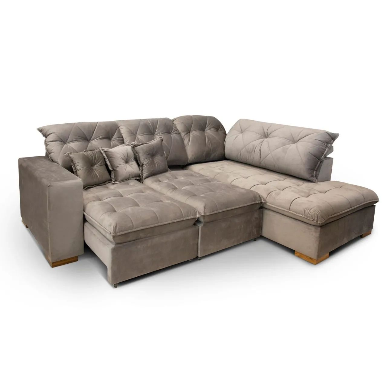 SOFÁ DE CANTO RETRÁTIL RECLINÁVEL COM MOLAS ENSACADAS - Foto 2