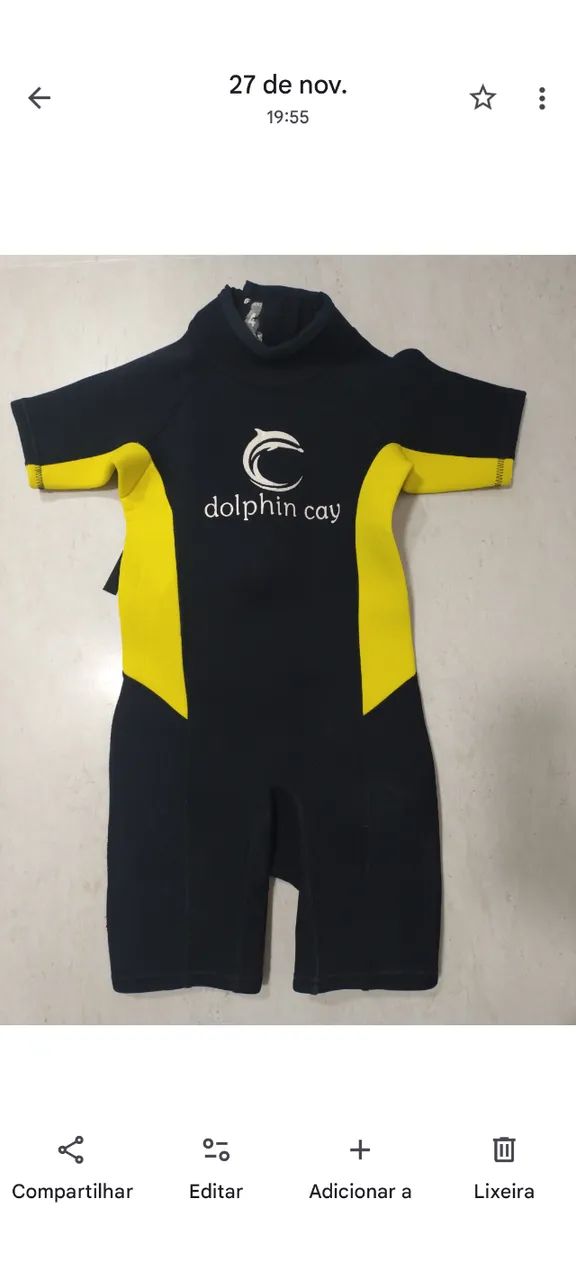 Macacão Natação Mergulho Infantil Neoprene - Foto 2
