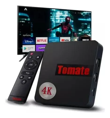 TV BOX TOP Tomate Smart TV Box 4K - Transforme sua TV!