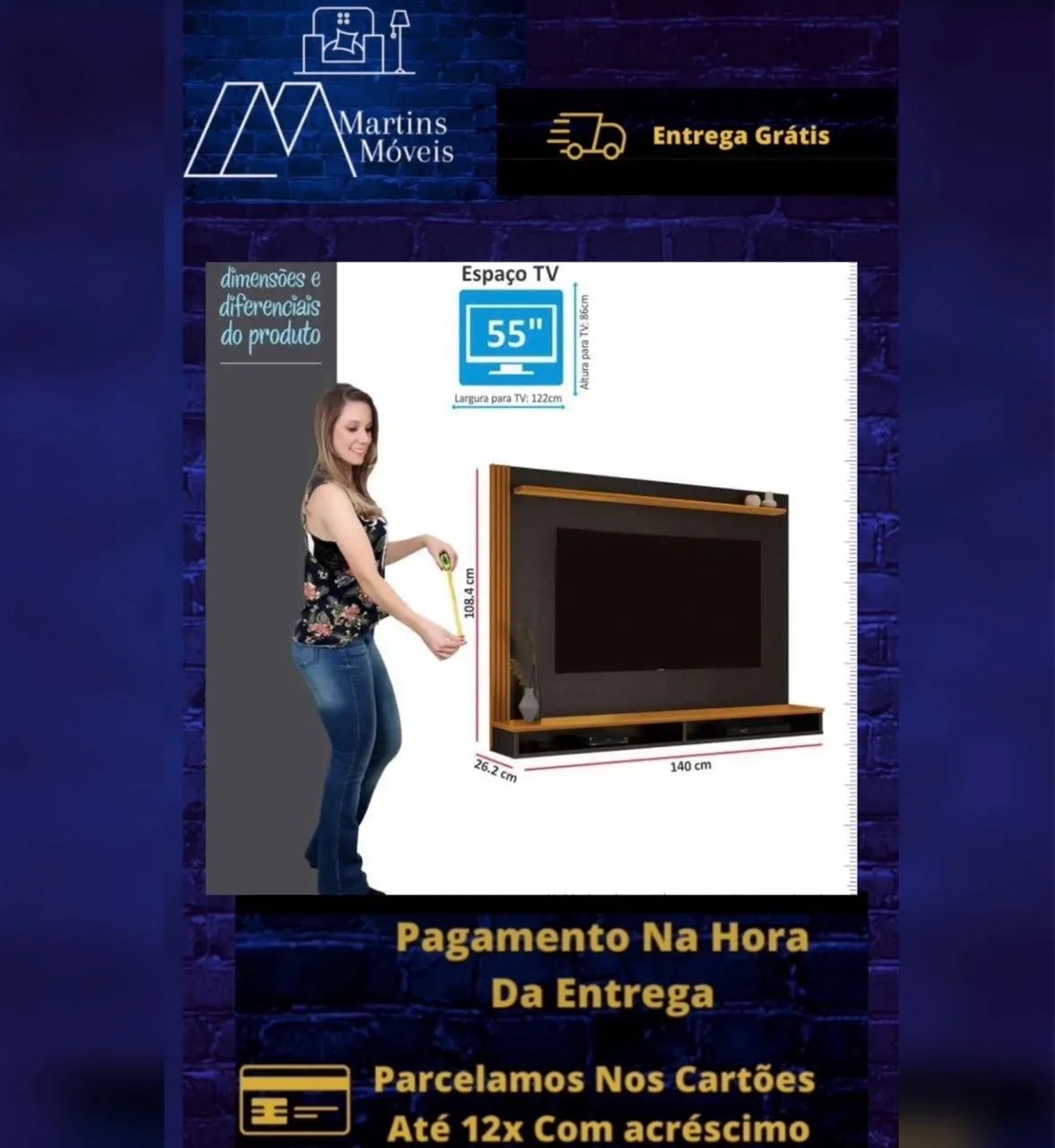 GRANDE PROMOÇÃO PAINEL DAVOS ESN 55 POLEGADAS ENTREGA GRATIS   - Foto 3