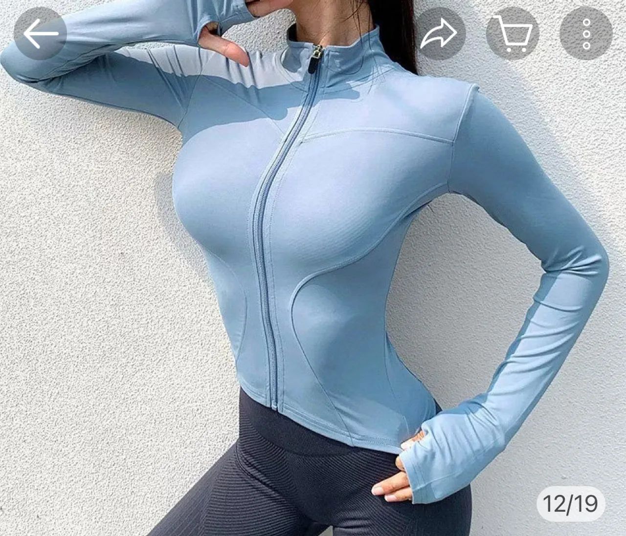 Jaqueta Esportiva Azul Feminina (Nova) - Foto 3