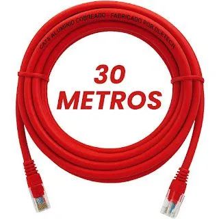 Cabo de Rede CAT6 c/ Conector Blindado Alta Velocidade 30m