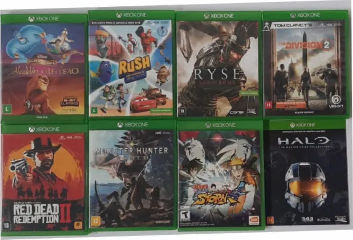 XBOX ONE 500GB SÉRIE ESPECIAL HALO, 2 CONTROLES E COM 20 JOGOS - Foto 4