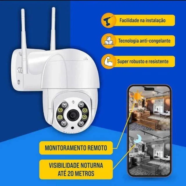 Câmera de Segurança IP Wi-Fi A8 - Monitoramento 360° com Visão Remota e Detecção Intelige