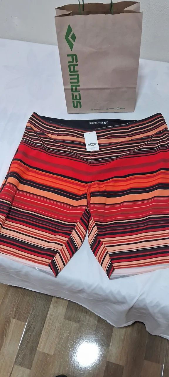 Shorts de Praia Seaway Listrado - Foto 2