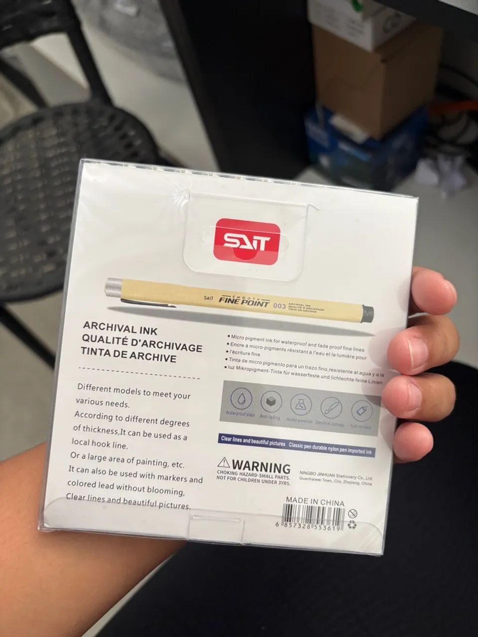 Caneta agulha desenho profissional 