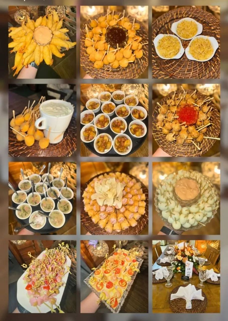 Confraternização com muita comida