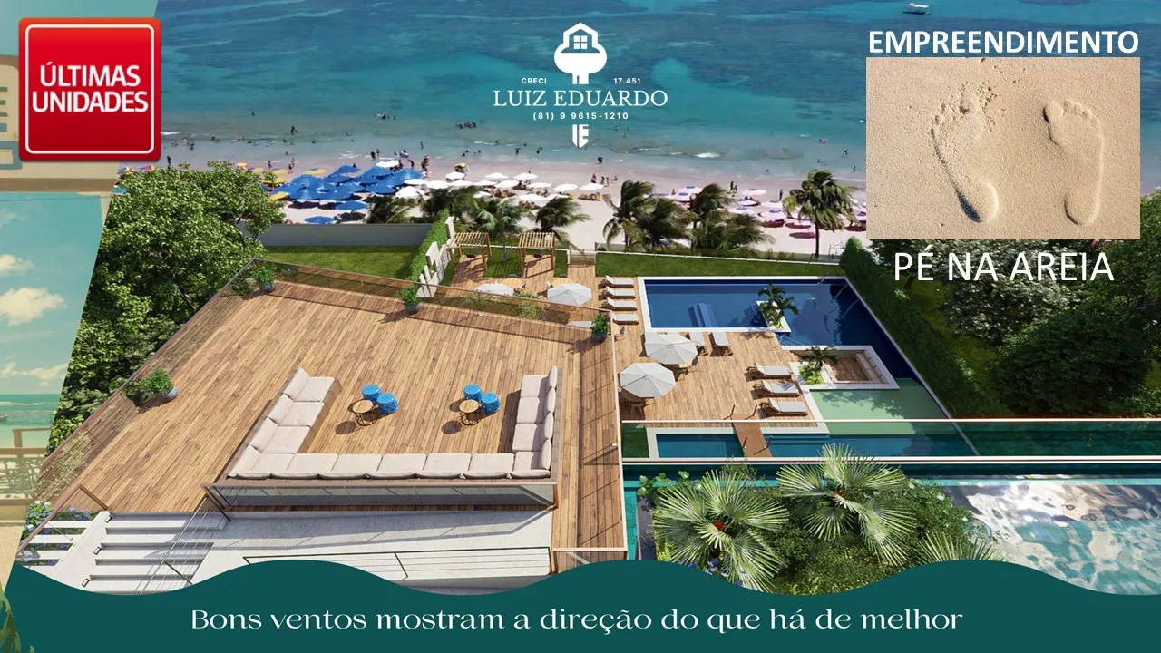 PORTO DE GALINHAS - PÉ NA AREIA ÚLTIMAS UNIDADES 36m² enfrente as piscinas naturais.