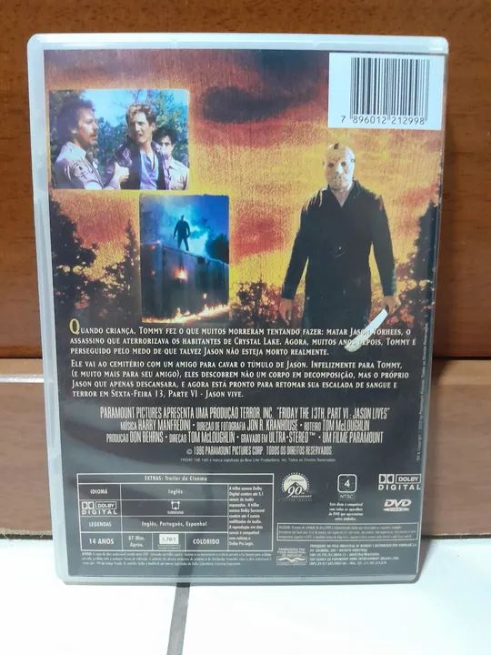 Sexta-Feira 13 - Parte VI - Jason Vive - DVD Oringinal - Foto 2