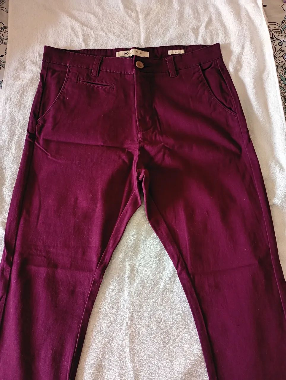 Calça de sarja masculina original Hering Tam 42