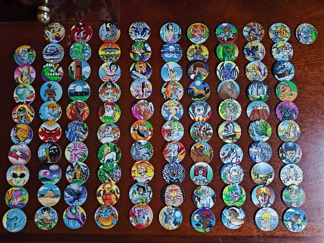 Caps Buzzy Tazos Anos 90 coleção completa com 100
