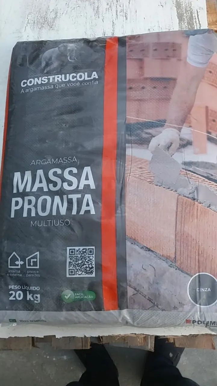 Argamassa Massa Pronta emboço Cinza 20kg