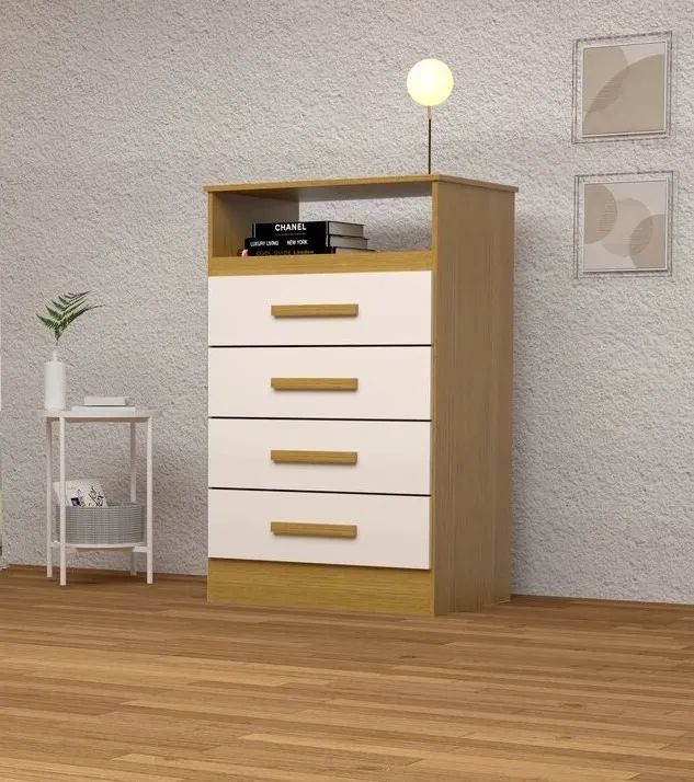 Cômoda gaveteiro Jessica 04 Gavetas em MDF (Nova)