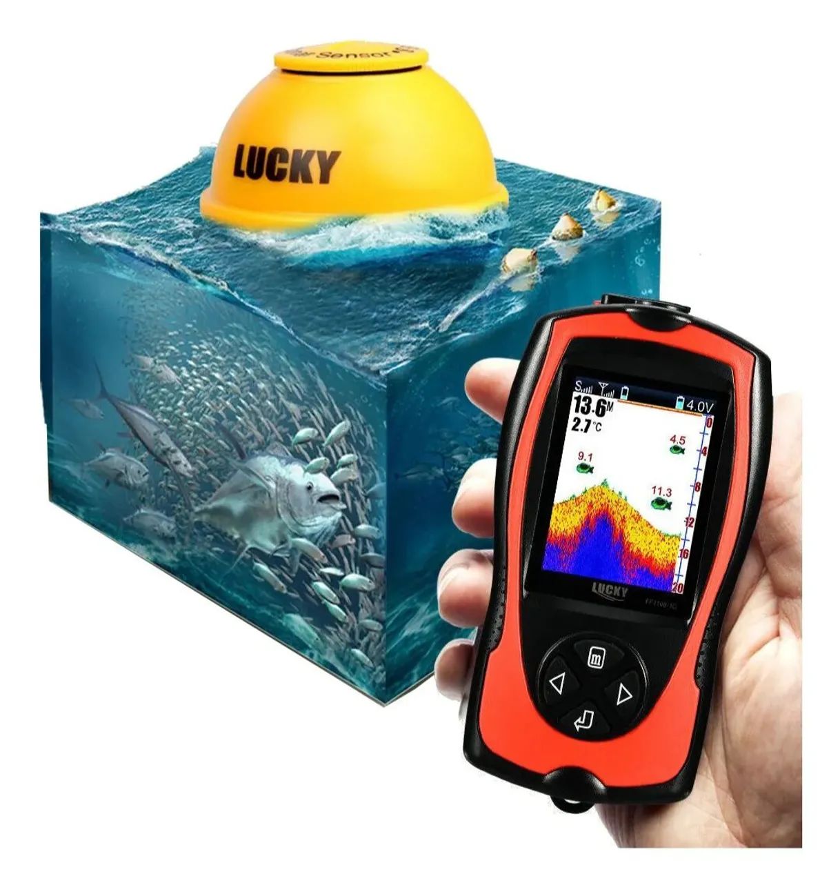 Carretilha molinete. SONAR SEM FIO FISH FINDER NOVO  - Foto 6