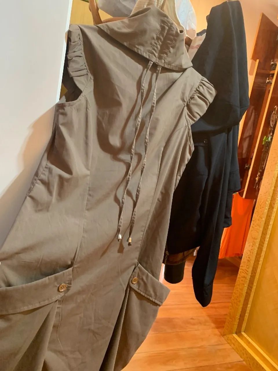 Vestido marrom de algodão novo  - Foto 2