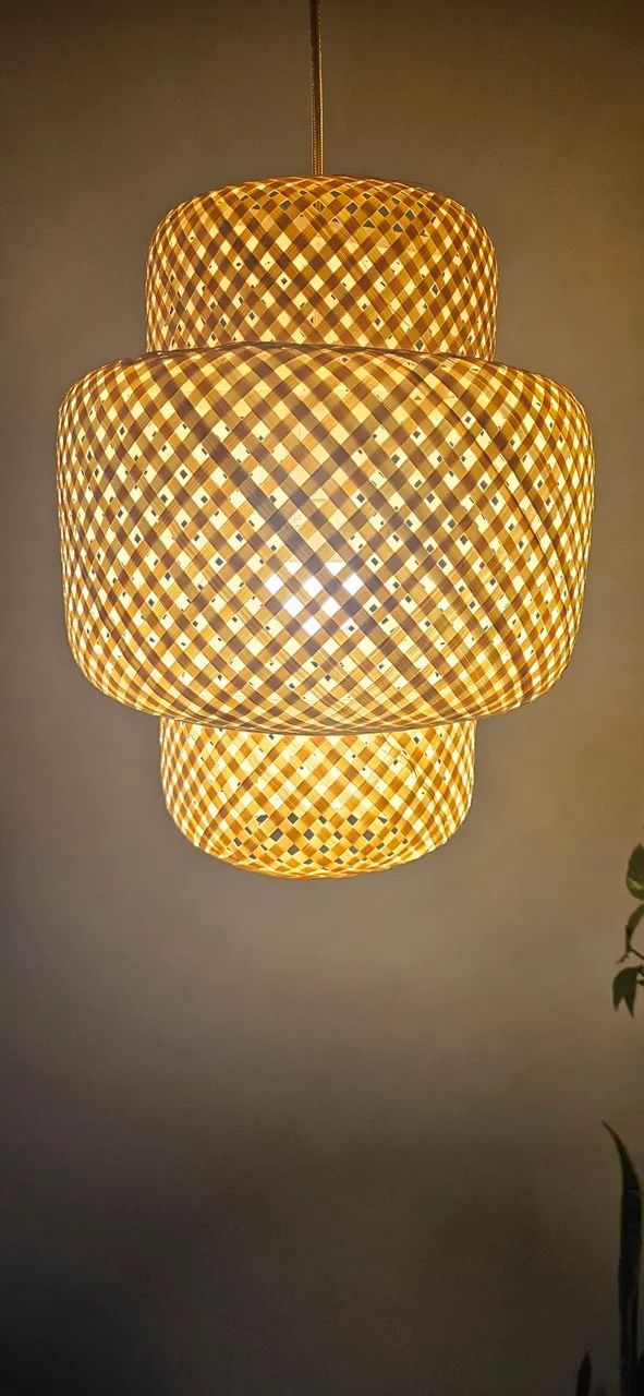 Lustre bambu 35cm x 25cm - Foto 3