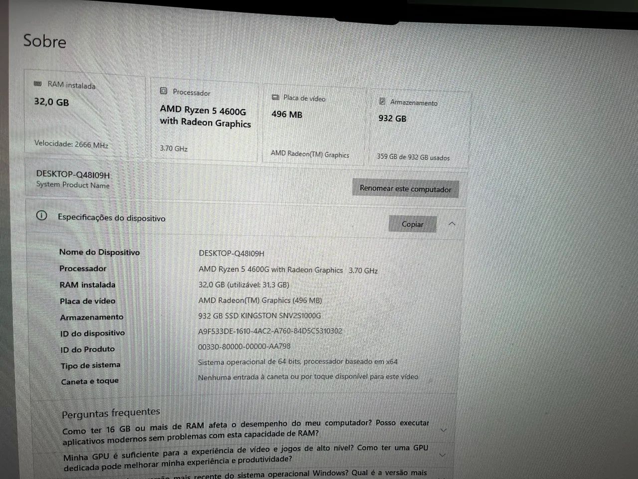CPU Gamer + Monitor 27 polegadas 180hz - Foto 4