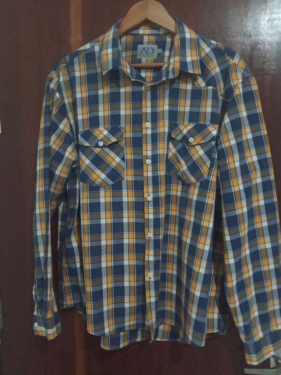 Blusa xadrez usada da marca AD.linda e confortável tecido algodão macio  - Foto 3