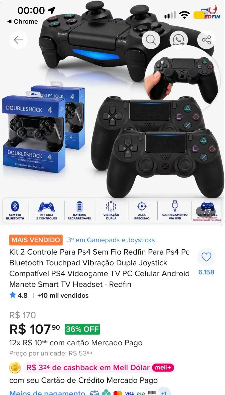 Kit de 2 controles Bluetooth  - Foto 5