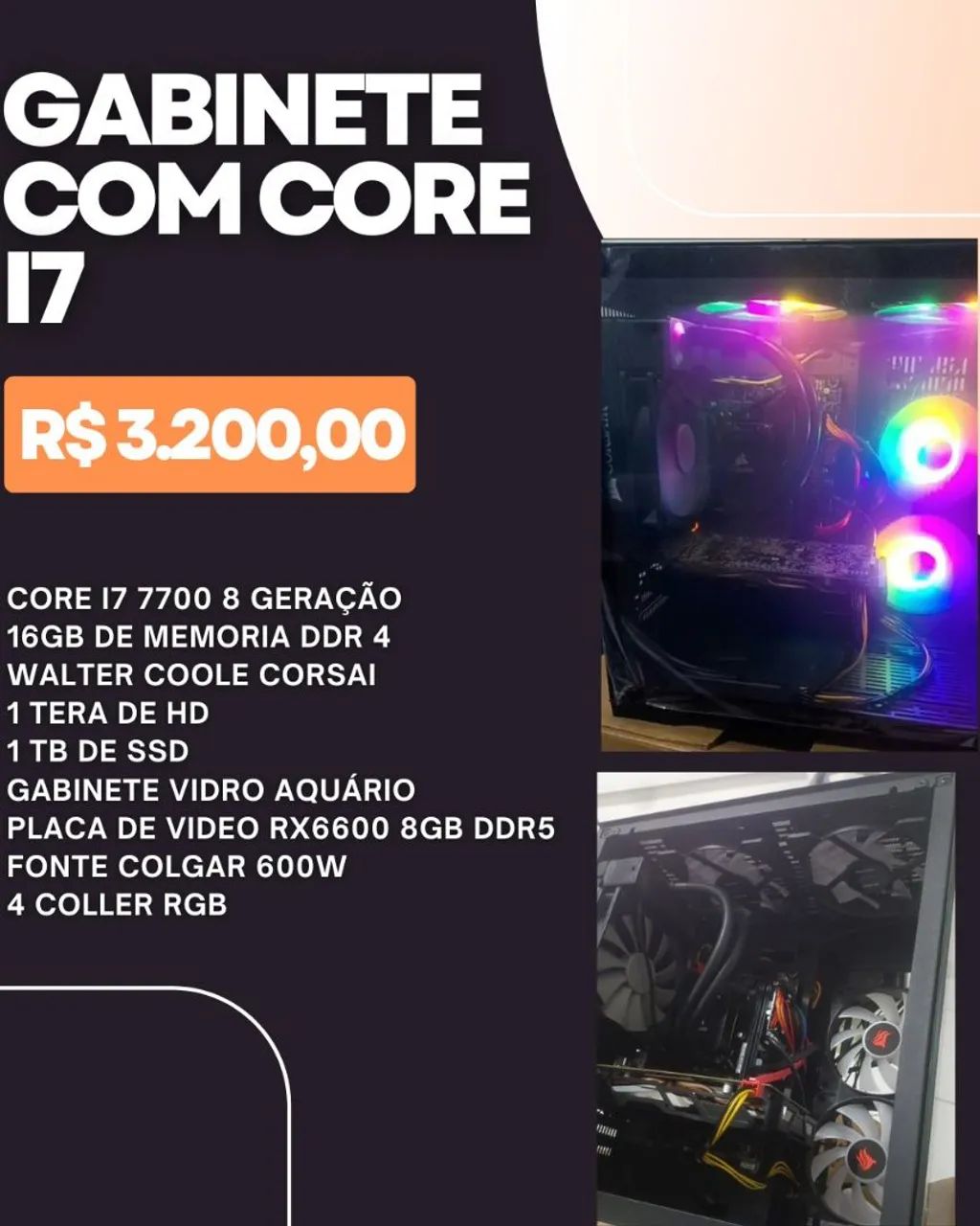 Computador Gabinete i7 ? geração 