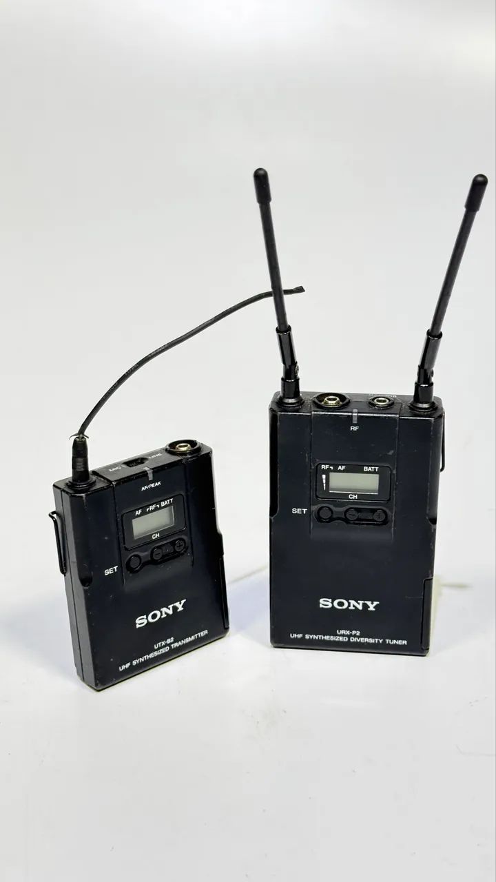 Sistema de Microfone Sem Fio Sony UTX-B2 / URX-P2 para Câmeras e
