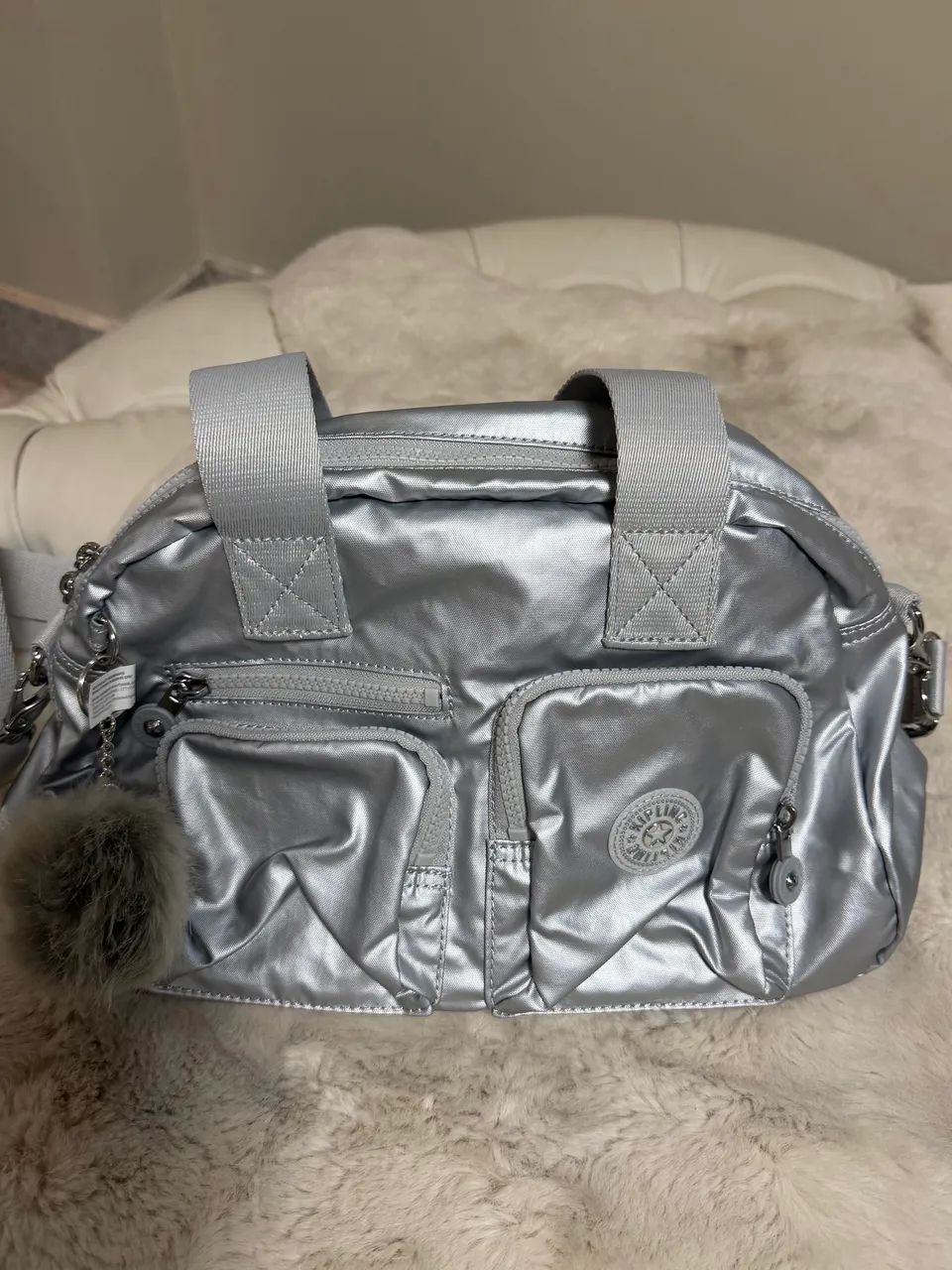 Bolsa Kipling prata