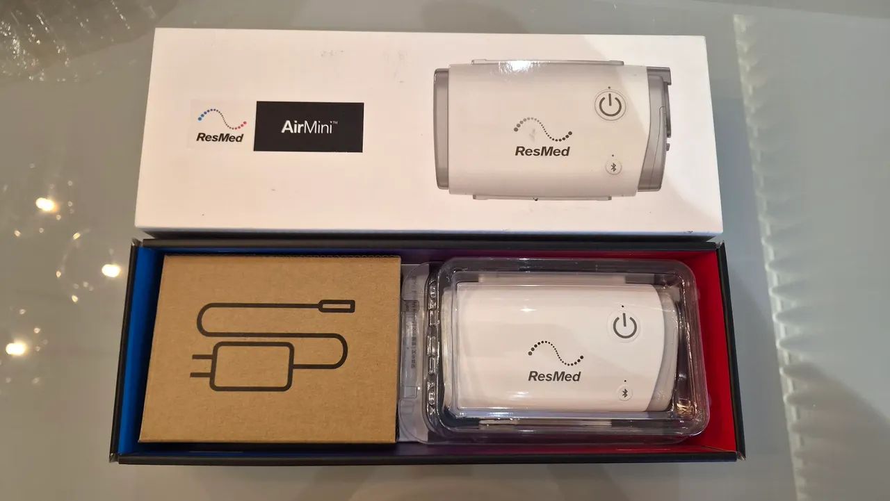 CPAP Resmed Airmini 1 semana de uso + setup para máscara N20 e F20 + humidx - Foto 2