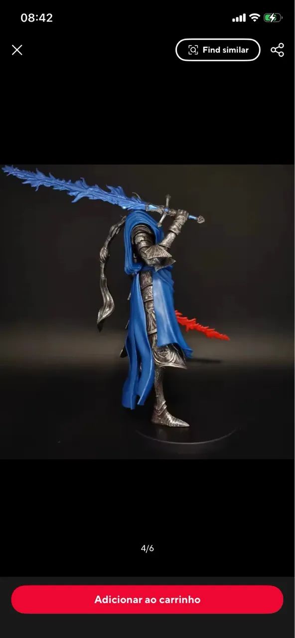 Action Figure Rellana Twin Moon Knight Elden Ring De 20 Cm Rainha Da Lua Cheia  - Foto 4