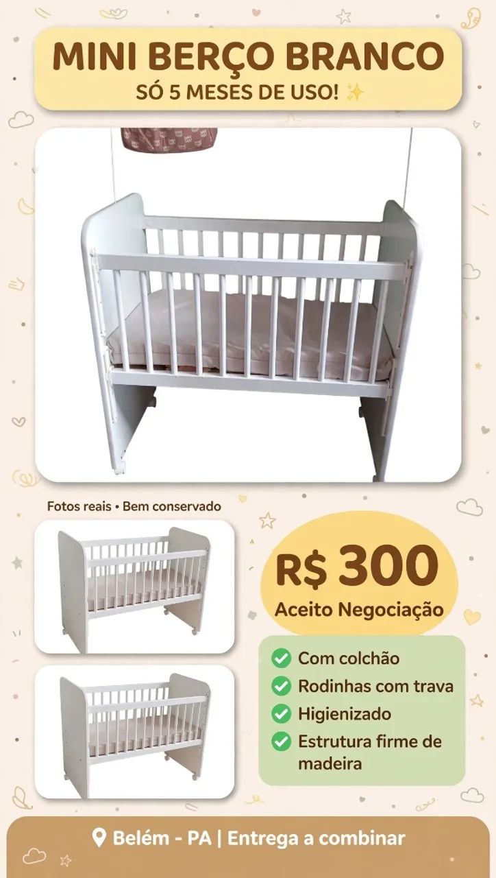 Mini berço - Foto 2