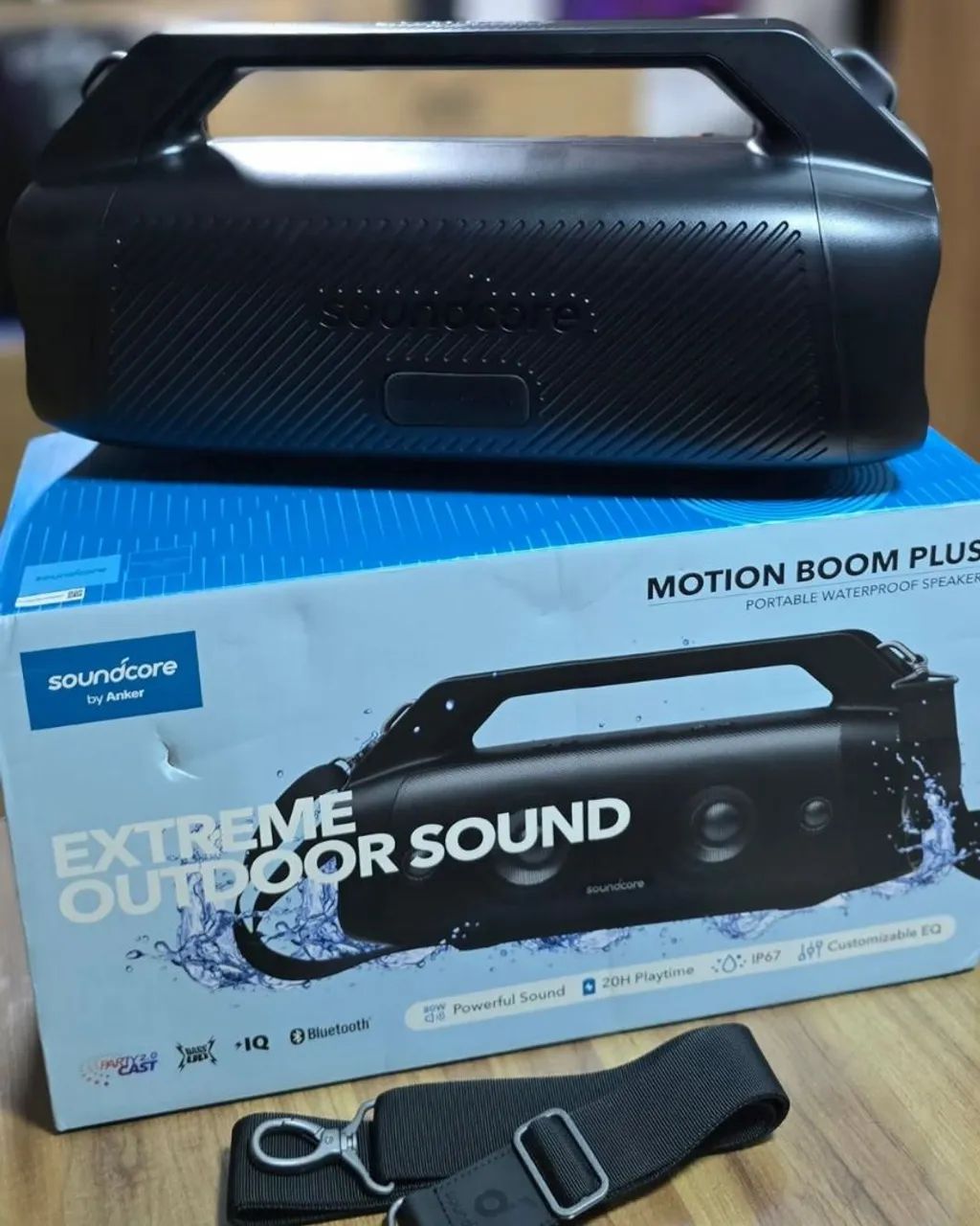 LACRADA Caixa Som Bluetooth Anker Motion Boom Plus 80w, IPX7 - Foto 3